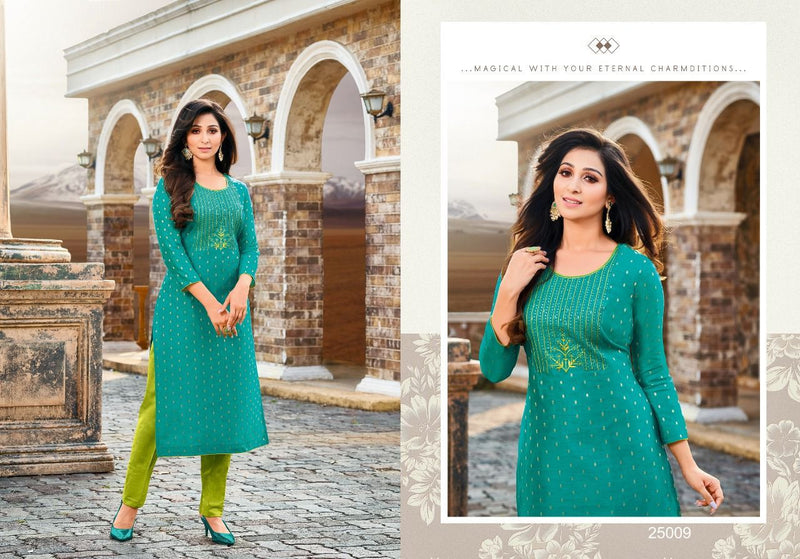 Kapil Trendz Amory Vol 3 Modal Silk Fancy Party Wear Kurtis With Embroidery Work