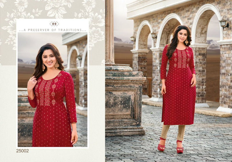 Kapil Trendz Amory Vol 3 Modal Silk Fancy Party Wear Kurtis With Embroidery Work