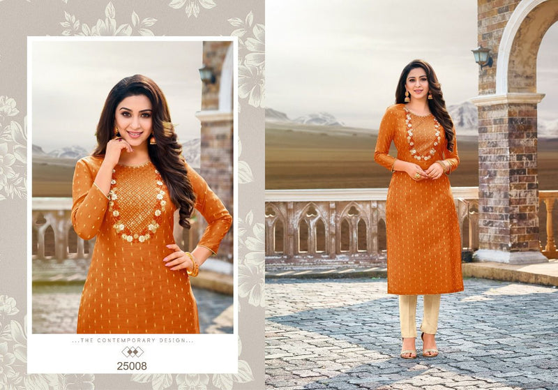 Kapil Trendz Amory Vol 3 Modal Silk Fancy Party Wear Kurtis With Embroidery Work