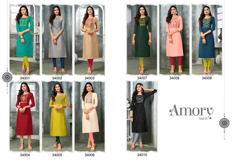 Kapil Trendz Amory Vol 5 Modal Silk Designer Festive Wear Kurtis