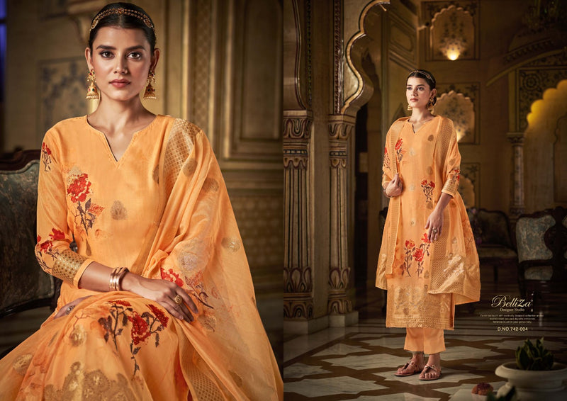 Belliza Amrut Jacquard With Heavy Fancy Embroidery Work Stylish Designer Festive Wear Salwar Kameez