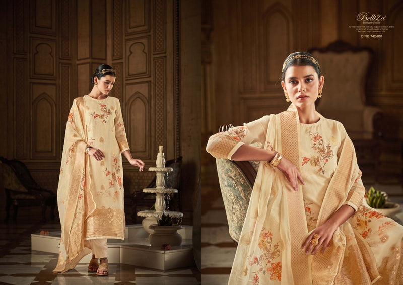 Belliza Amrut Jacquard With Heavy Fancy Embroidery Work Stylish Designer Festive Wear Salwar Kameez