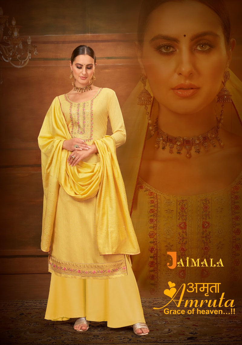 Alok Suit Amruta Viscose With Embroidery Work Stylish Designer Festive Wear Salwar Kameez