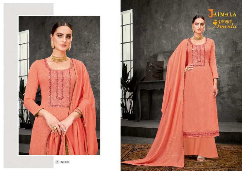 Alok Suit Amruta Viscose With Embroidery Work Stylish Designer Festive Wear Salwar Kameez