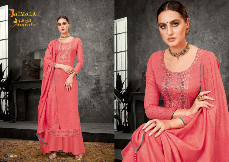 Alok Suit Amruta Viscose With Embroidery Work Stylish Designer Festive Wear Salwar Kameez