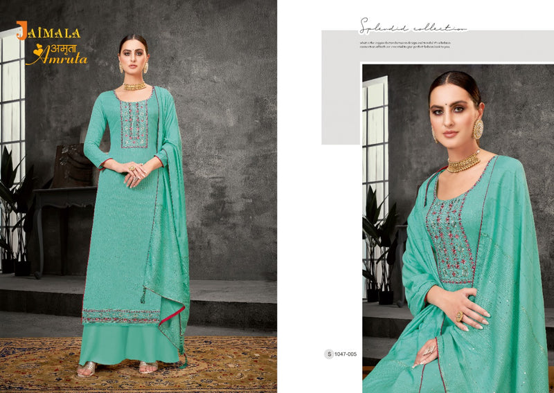 Alok Suit Amruta Viscose With Embroidery Work Stylish Designer Festive Wear Salwar Kameez