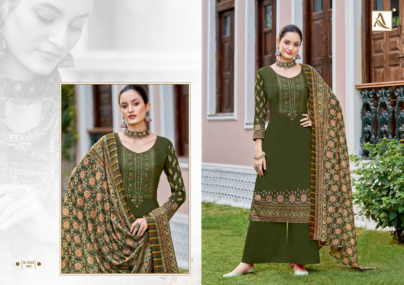 Alok Suits Anaisha Jam Cotton Digital Print Fancy Embroidery Sawrovski Diamond Work Stylish Designer Partywear Salwar Suit