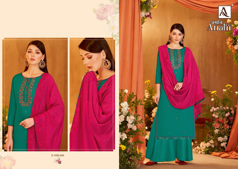Alok Suit Analii Jam Cotton With Fancy Heavy Embroidery Work Stylish Designer Casual Wear Salwar Kameez