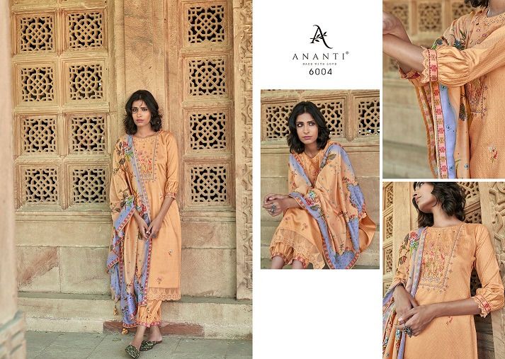 Ananti Fashion Anantam Viscose Embroidered Party Wear Kurtis With Bottom & Dupatta