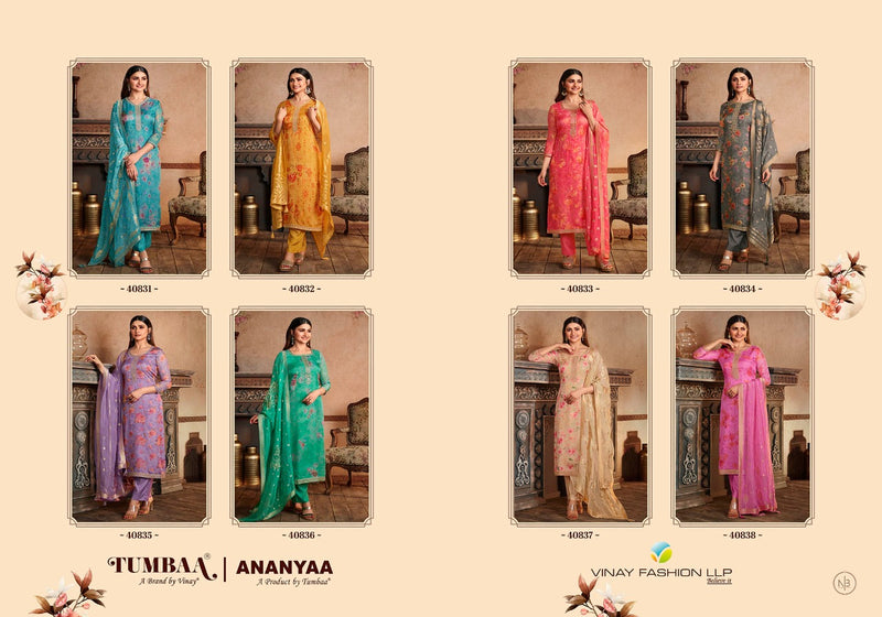 Vinay Fashion Tumbaa Ananyaa Organza With Beautiful Work Stylish Designer Fancy Kurti