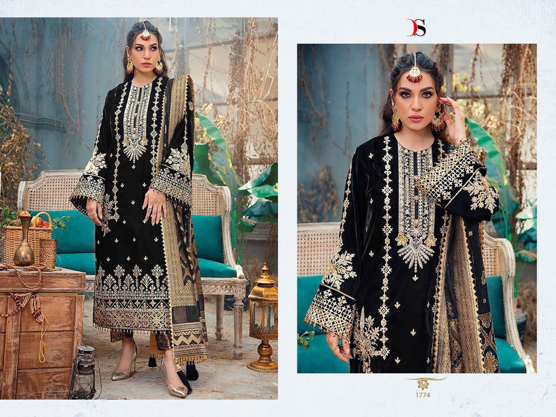 Deepsy Suit Anaya 22 Velvet With Embroidery Work Stylish Designer Wedding Wear Salwar Kameez