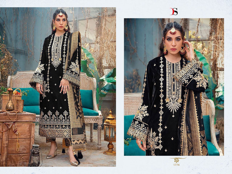 Deepsy Suit Anaya 22 Velvet With Embroidery Work Stylish Designer Wedding Wear Salwar Kameez