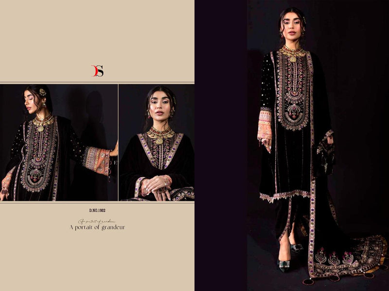 Deepsy Suit Anaya Vol 3 Velvet With Heavy Embroidery Work Stylish Designer Beautiful Pakistani Salwar Kameez