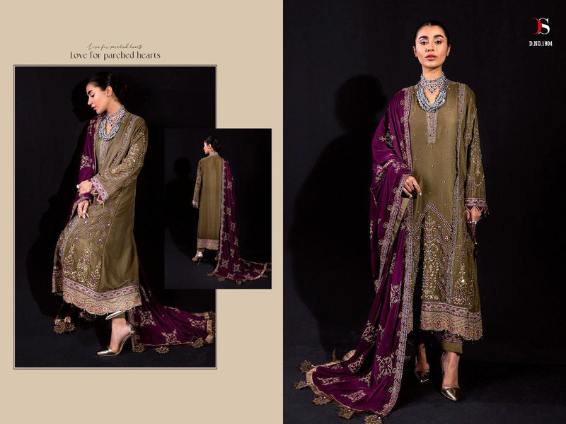 Deepsy Suit Anaya Vol 3 Velvet With Heavy Embroidery Work Stylish Designer Beautiful Pakistani Salwar Kameez