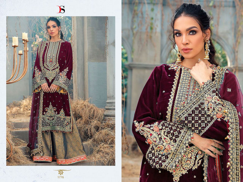 Deepsy Suit Anaya Vol 22 Dno 1176 C Velvet With Heavy Embroidery Work Stylish Designer Party Wear Salwar Kameez