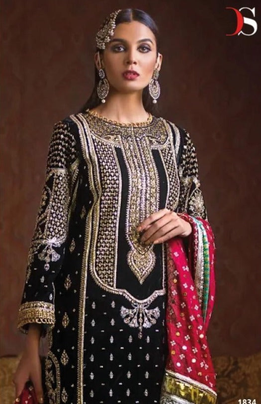 Deepsy Suit Dno 1834 Anaya Vol 2 Velvet With Heavy Embroidery Work Stylish Designer Salwar Kameez
