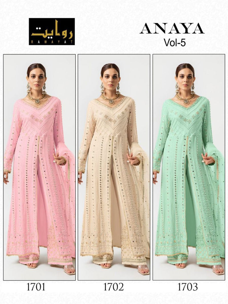 Rawayat Fashion Anaya Vol 5 Fox Georgette Designer Festive Wear Pakistani Style  Salwar Suits