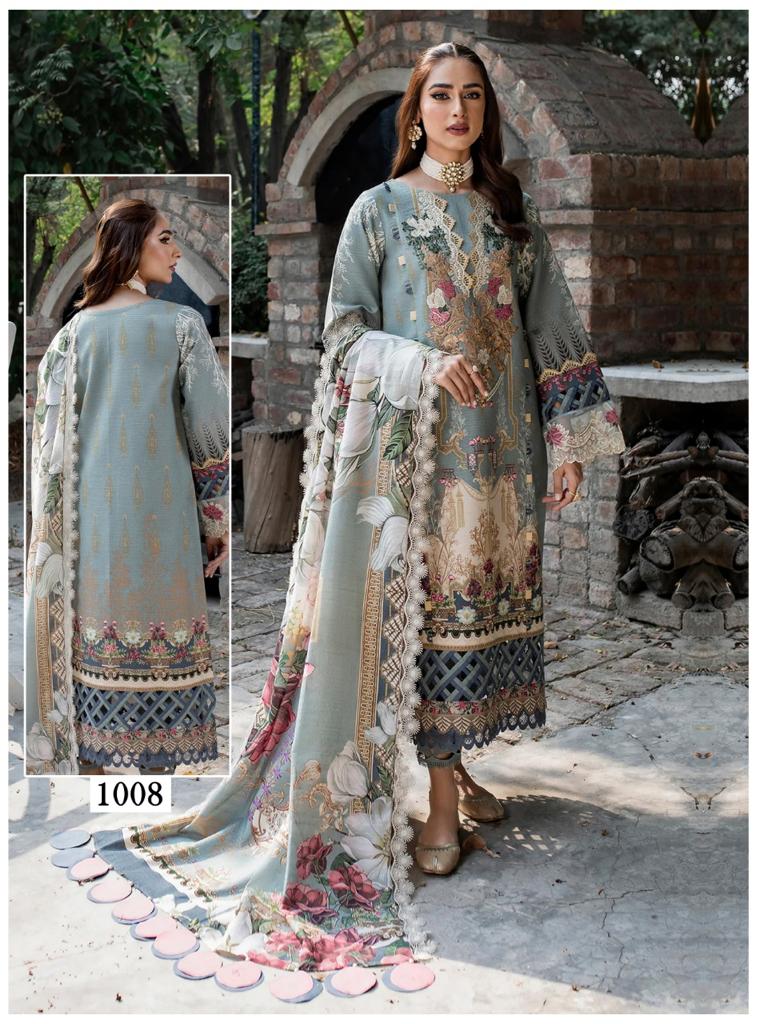 Maryam Andaaz Pure Cotton With Embroidery Work Stylish Designer Attractive Look Salwar Kameez