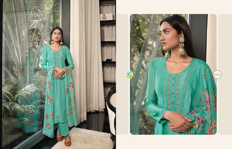 Vinay Fashion Kervin Aneesha Muslin Printed Party Wear Salwar Suits With Beautiful  Embroidery Work