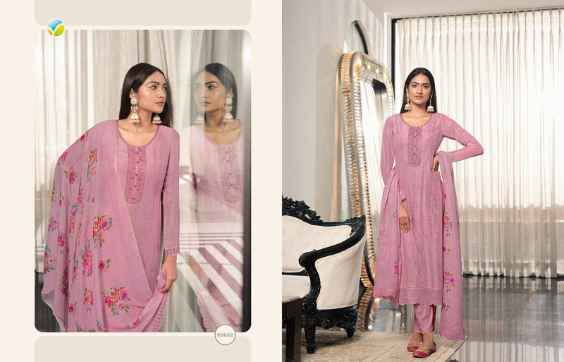 Vinay Fashion Kervin Aneesha Muslin Printed Party Wear Salwar Suits With Beautiful  Embroidery Work