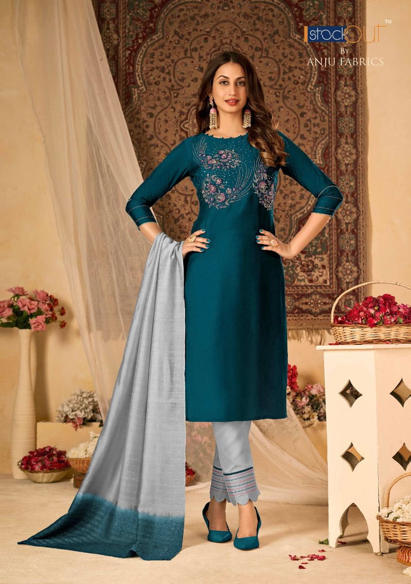 Anju Fabrics Shararat Vol 2 Viscose Modal Festive Wear Stylish  Embroidered  Kurtis