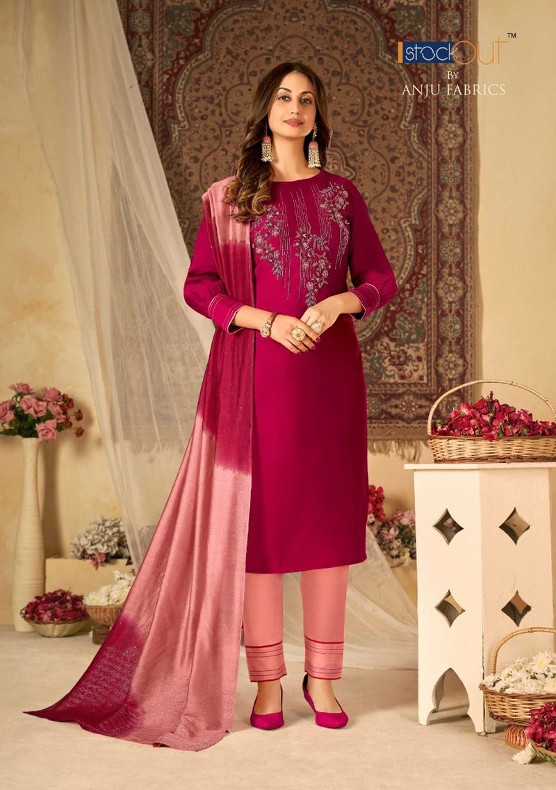 Anju Fabrics Shararat Vol 2 Viscose Modal Festive Wear Stylish  Embroidered  Kurtis