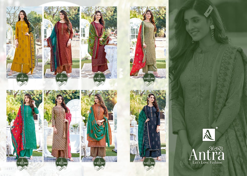 Alok Suits Antra Viscose Silk Digital Printed Party Wear Salwar Suits