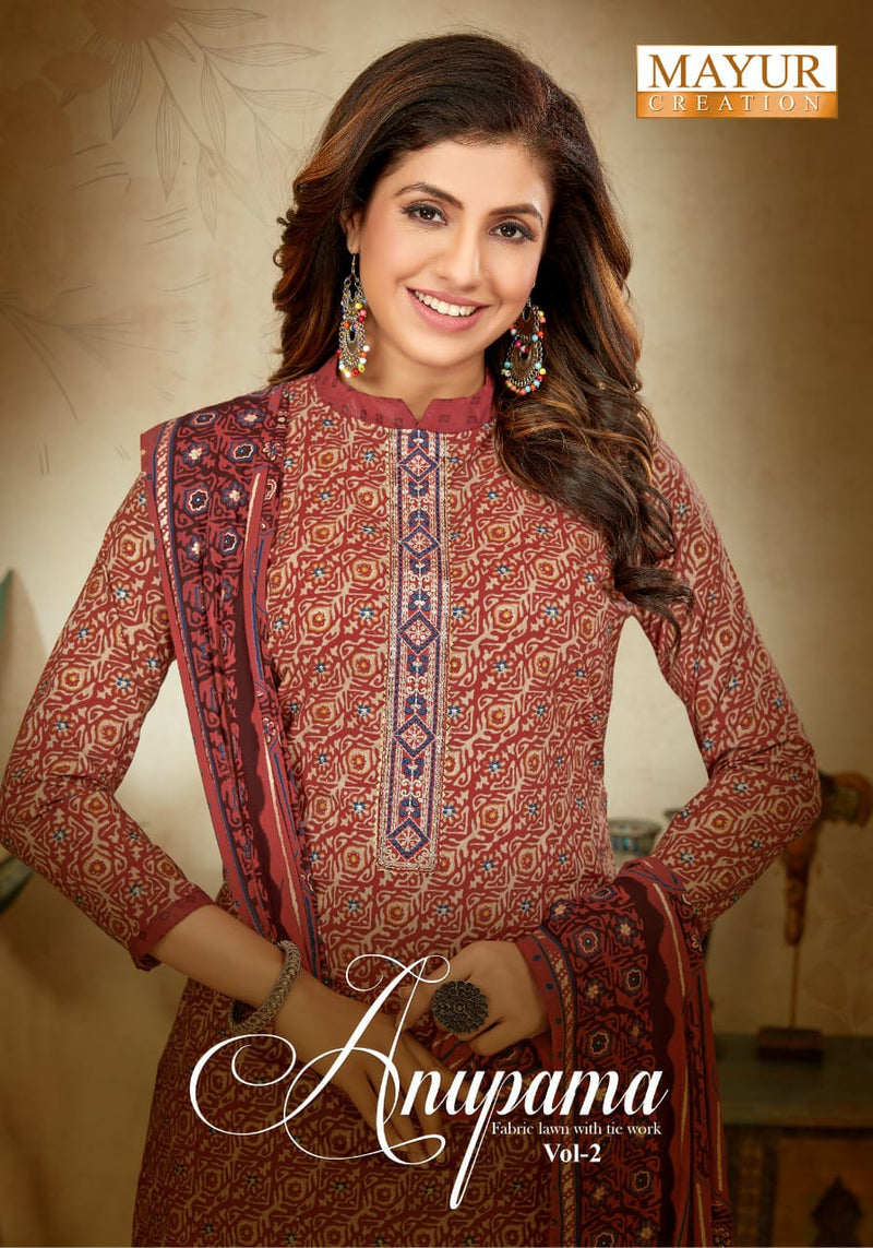 Mayur Creation Anupama Vol 2 Lawn Cotton With Printed Work Stylish Designer Salwar Suit