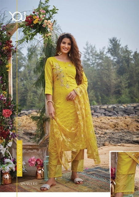 Wanna Apsara Pure Chanderi Party Wear Kurtis Combo Set