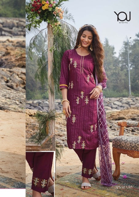 Wanna Apsara Pure Chanderi Party Wear Kurtis Combo Set
