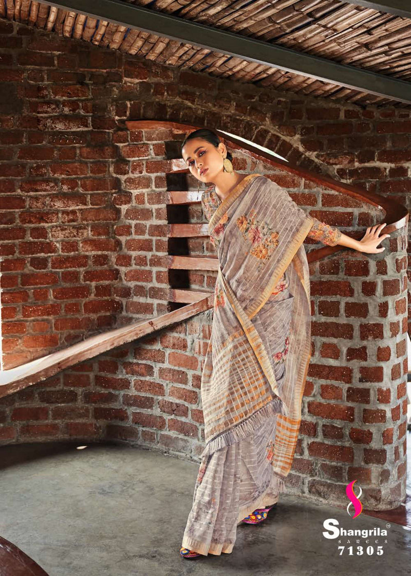 Shangrila Prints Apsara Sequins Fancy Weaving Party Wear Sarees With Beautiful Digital Prints