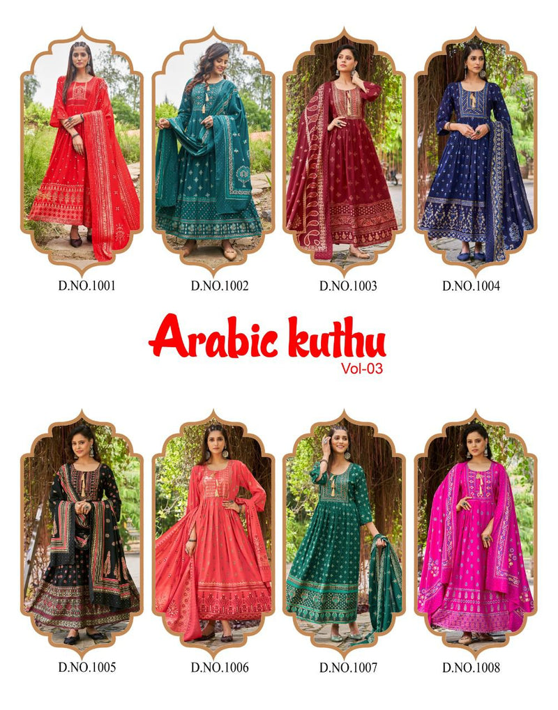 Banwery Fashion Arabic Kuthu Vol 3 Rayon With Fancy Work Stylish Designer Fancy Long Kurti