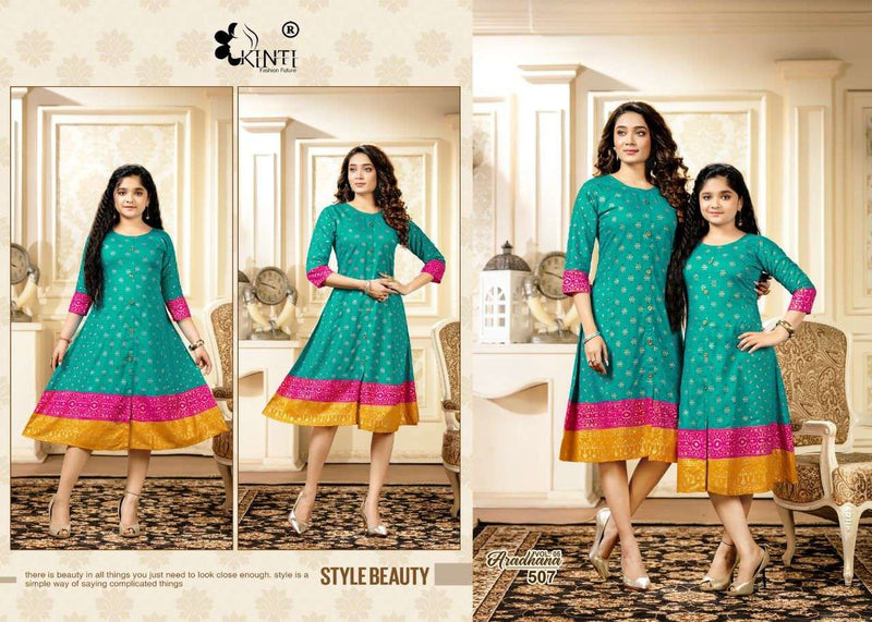 Kinti fashion Aradhana Vol 5 Rayon  Stylish Kurtis Combo Set For Mother & Daughter