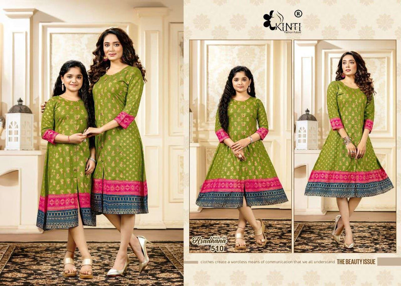 Kinti fashion Aradhana Vol 5 Rayon  Stylish Kurtis Combo Set For Mother & Daughter