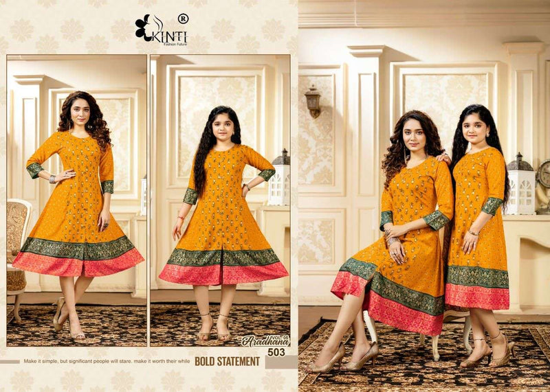 Kinti fashion Aradhana Vol 5 Rayon  Stylish Kurtis Combo Set For Mother & Daughter