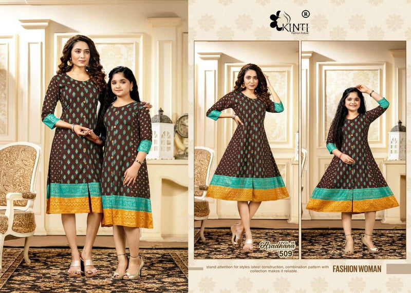 Kinti fashion Aradhana Vol 5 Rayon  Stylish Kurtis Combo Set For Mother & Daughter