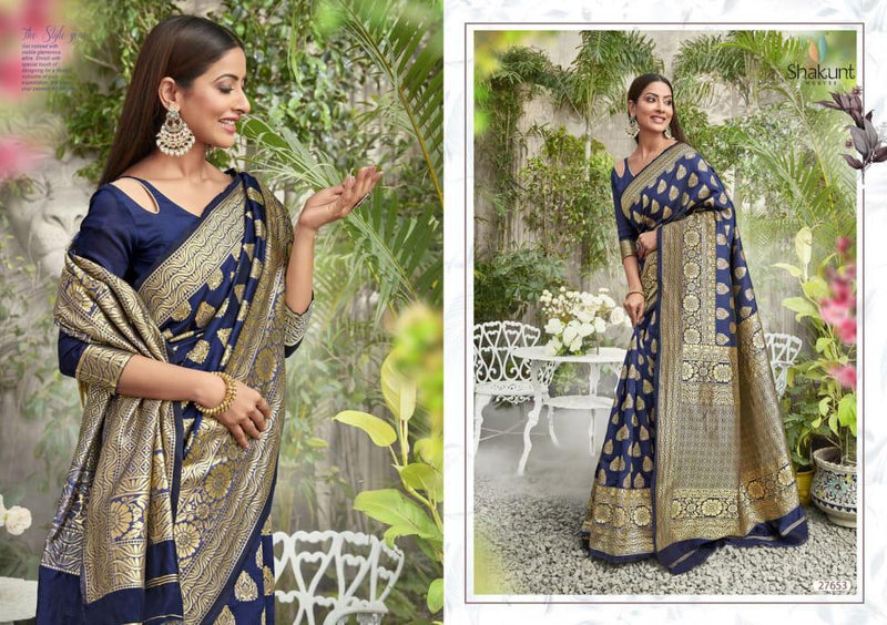 Shakunt Armani Fabric Fancy Saree In Silk