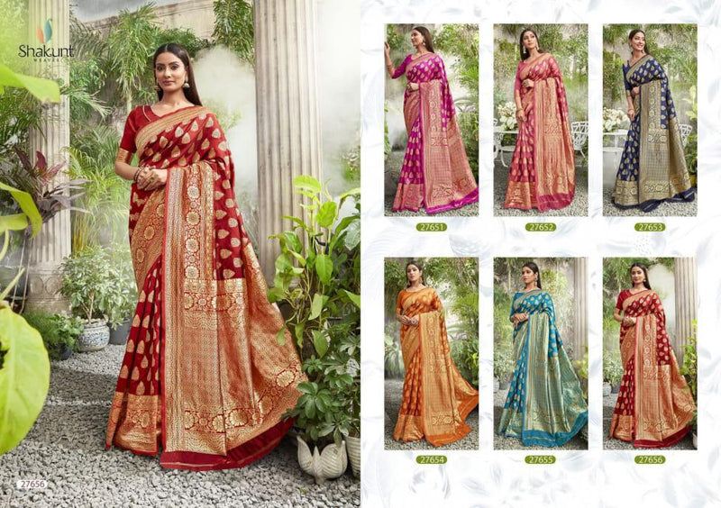 Shakunt Armani Fabric Fancy Saree In Silk