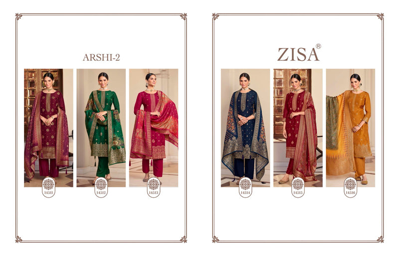 Zisa Arshi Vol 2 Jacquard Fancy Heavy Embroidery Designer Partywear Salwar Kameez