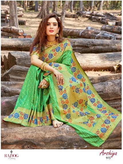 Rajyog Fabrics Arshiya Silk Pure Designer Saree In Pathini Silk