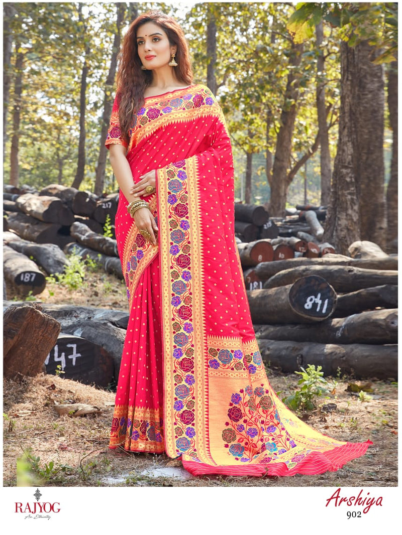 Rajyog Fabrics Arshiya Silk Pure Designer Saree In Pathini Silk