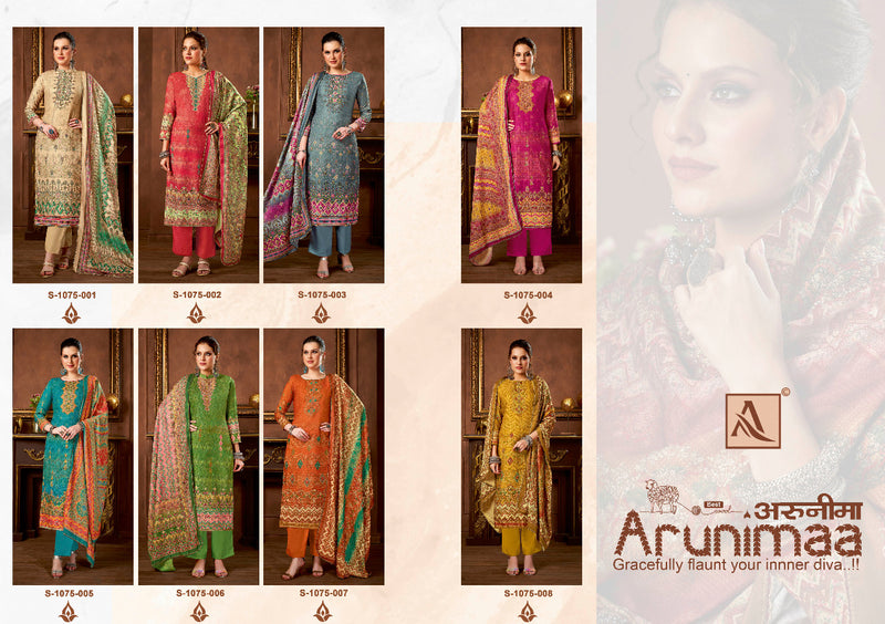 Alok Suit Arunimaa Pashmina With Printed Work Stylish Designer Attractive Look Fancy Salwar Suit