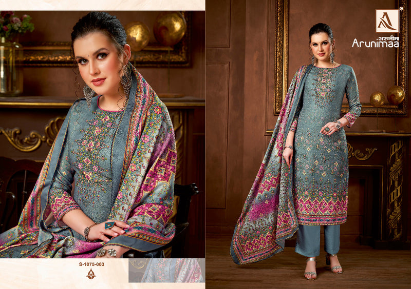 Alok Suit Arunimaa Pashmina With Printed Work Stylish Designer Attractive Look Fancy Salwar Suit