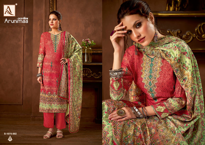 Alok Suit Arunimaa Pashmina With Printed Work Stylish Designer Attractive Look Fancy Salwar Suit