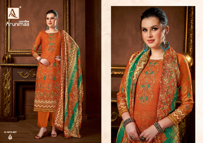 Alok Suit Arunimaa Pashmina With Printed Work Stylish Designer Attractive Look Fancy Salwar Suit