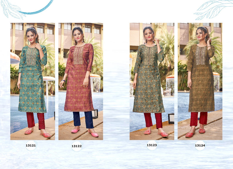 Kalaroop Kajree Fashion Aston Modal Silk Party Wear Kurtis