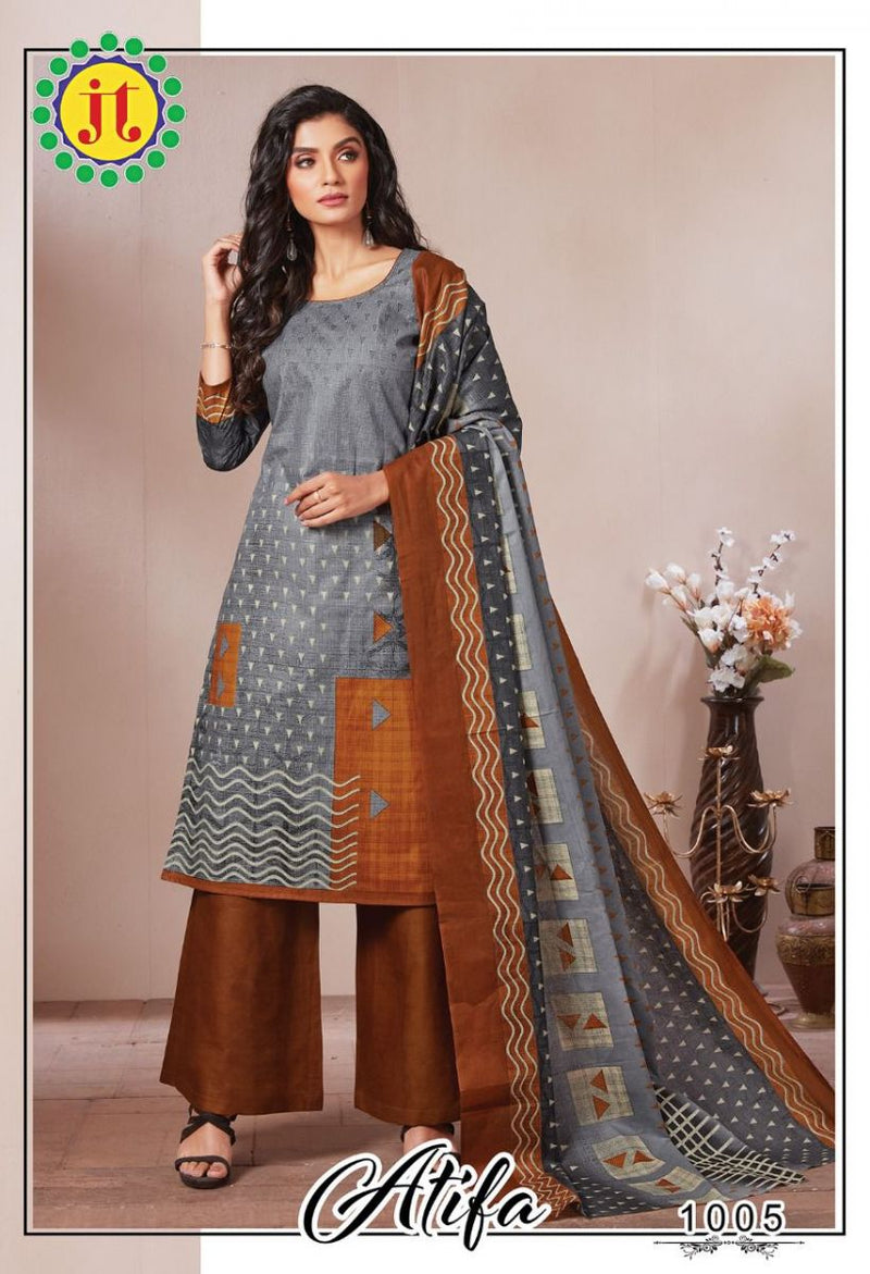 Jt Atifa Satin Fabrics Digital Printed Festive Wear Salwar Suits
