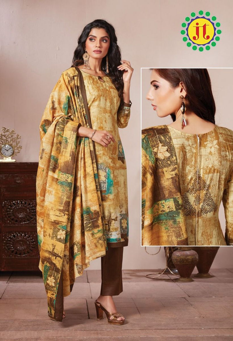 Jt Atifa Satin Fabrics Digital Printed Festive Wear Salwar Suits