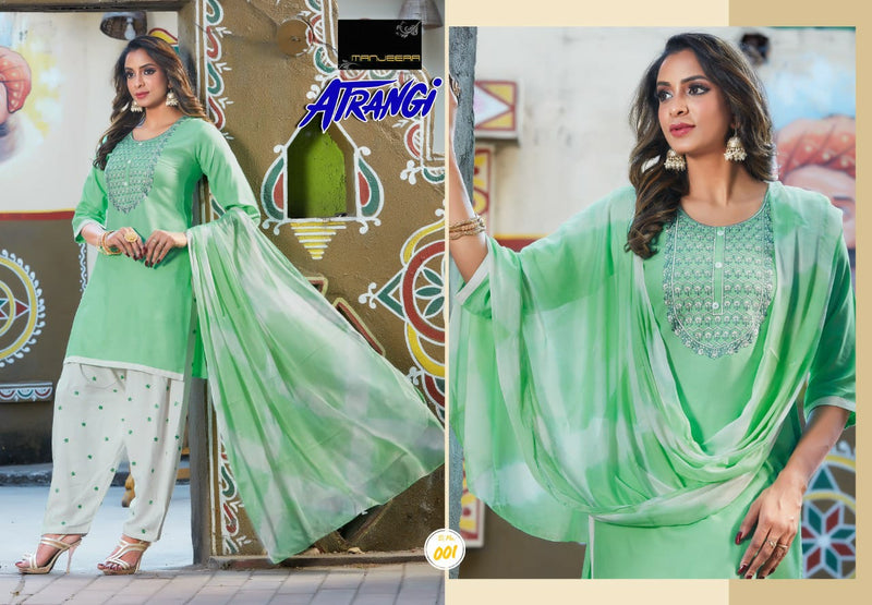 Manjeera Fashion Atrangi Rayon Ready Made Party Wear Salwar Suits