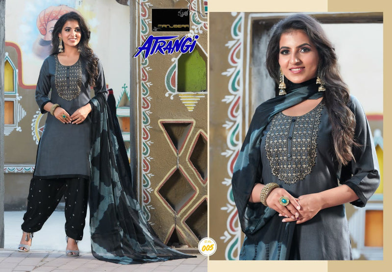 Manjeera Fashion Atrangi Rayon Ready Made Party Wear Salwar Suits